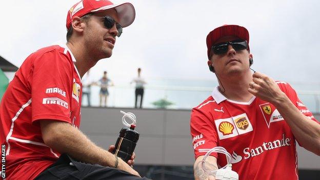 Sebastian Vettel and Kimi Raikkonen