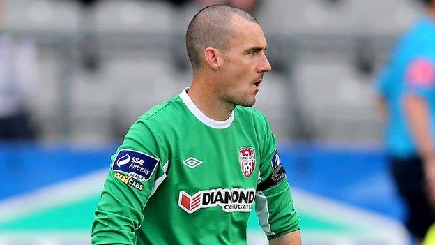 Derry goalkeeper Gerard Doherty shows his dejection after Bohemians moved 3-0 ahead at Dalymount Park