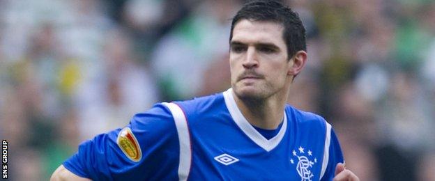 Kyle Lafferty in action for Rangers