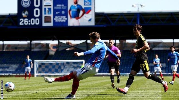 Ronan Curtis scores for Portsmouth