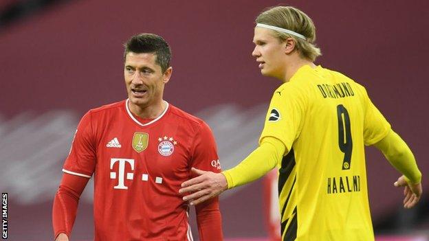 Robert Lewandowski and Erling Haaland.