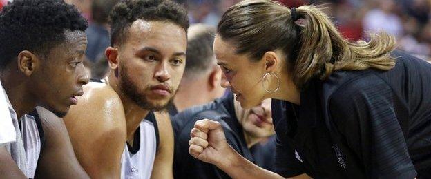 San Antonio Spurs assistant head coach Becky Hammon