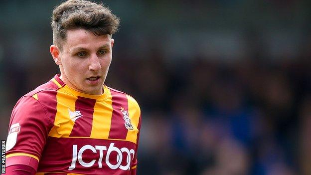 Matt Penney in action for Bradford City