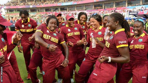 West Indies celebrate winning the 2016 event