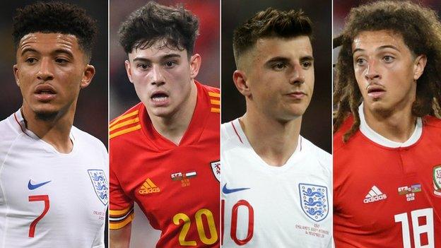 Jadon Sancho, Daniel James, Mason Mount & Ethan Ampadu