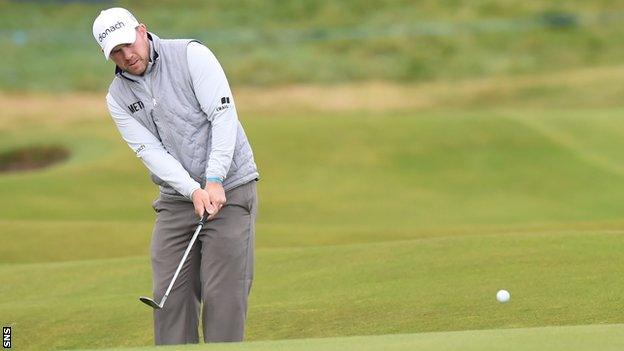 Richie Ramsay in practice at St Andrews' Old Course