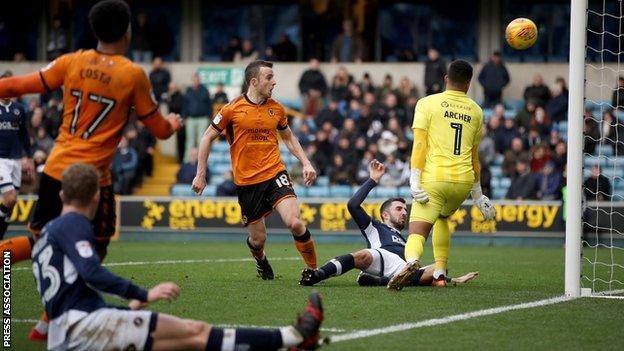 Diogo Jota's equaliser at The Den was his 10th goal of the season