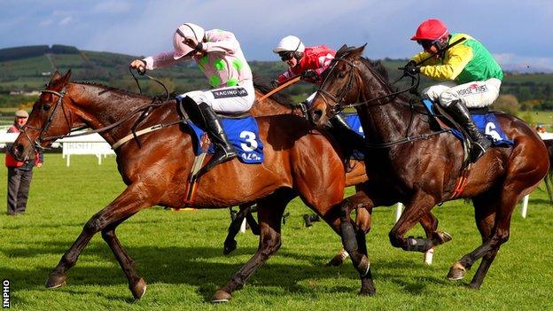 Djakadam led after clearing the last but was beaten by Sizing John