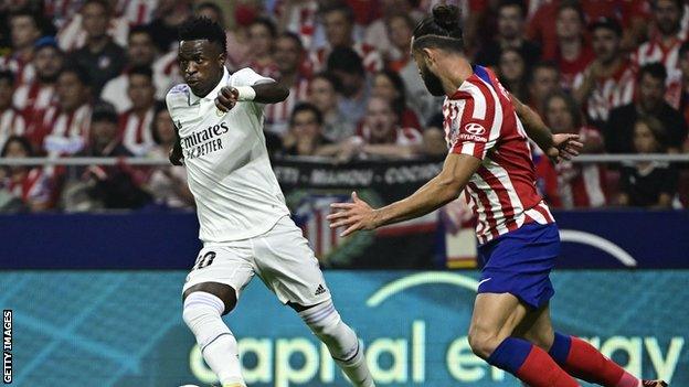 Vinicius Jr in action for Real Madrid against Atletico Madrid