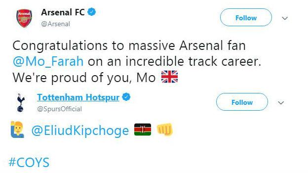 Football club tweets