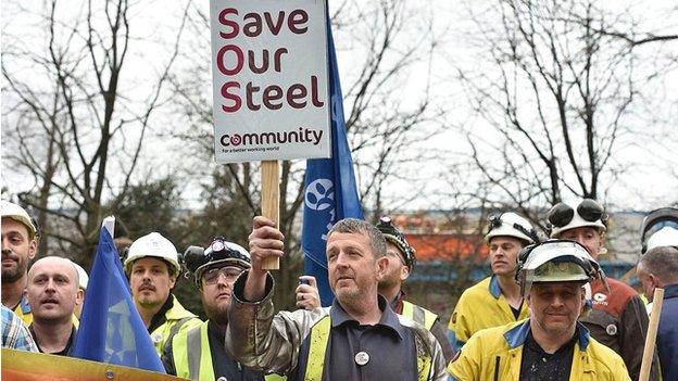 Steel workers