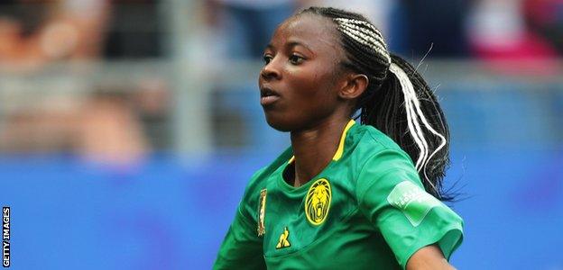 Ajara Nchout in action for Cameroon