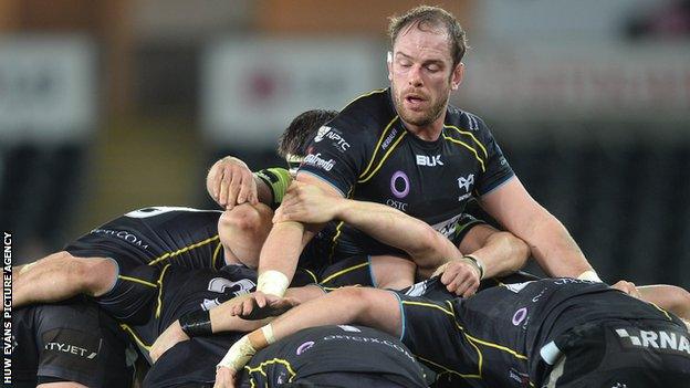 Wales and Ospreys lock Alun Wyn Jones was nominated for the 2015 World Rugby player of the year