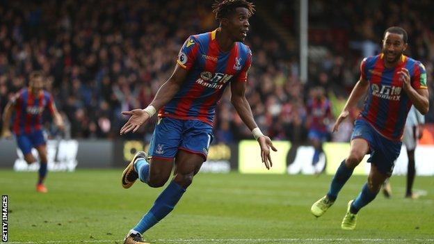 Crystal Palace forward Wilfried Zaha