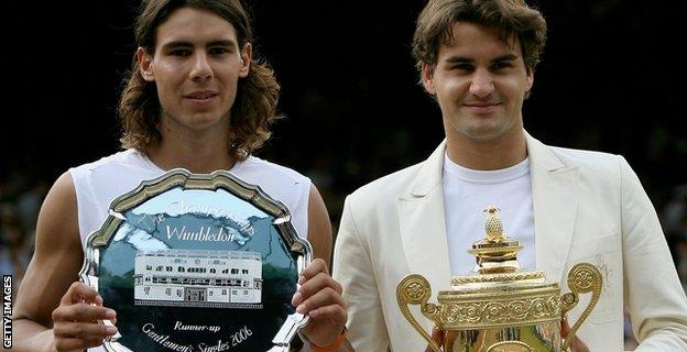 Rafael Nadal and Roger Federer