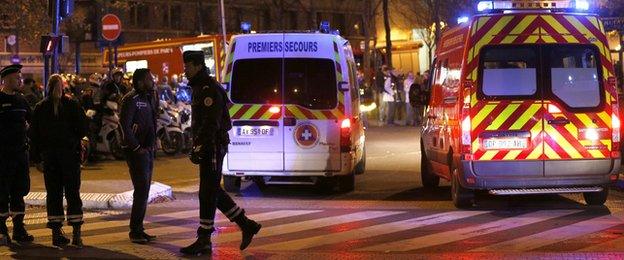 Police outside the Stade de France