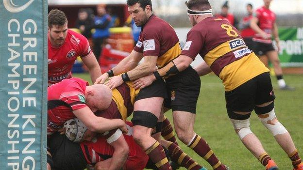 Ampthill have not played since they lost 30-13 at home to Cornish Pirates on 14 March