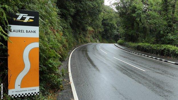 Wet road at Lauren Bank