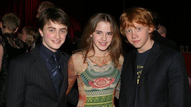 Daniel Radcliffe, Rupert Grint, and Emma Watson