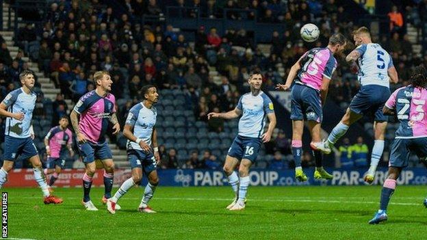 Patrick Bauer's 61st-minute header put Preston back on level terms against Coventry