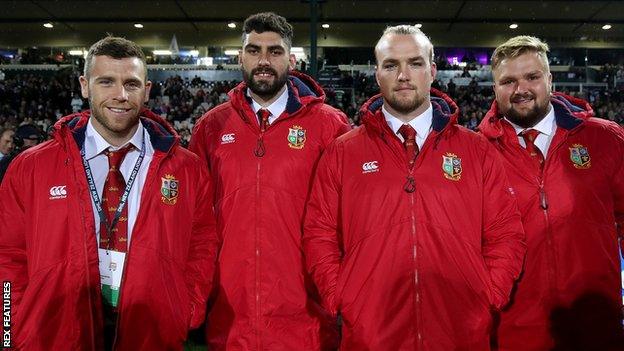 Wales quartet Gareth Davies, Cory Hill, Kristian Dacey and Tomas Francis