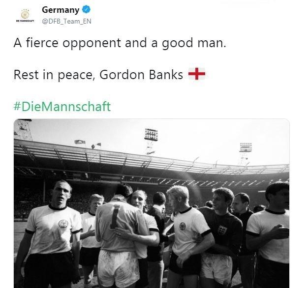 The German Football Federation paid their tributes on Twitter