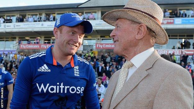 Jonny Bairstow and Geoffrey Boycott