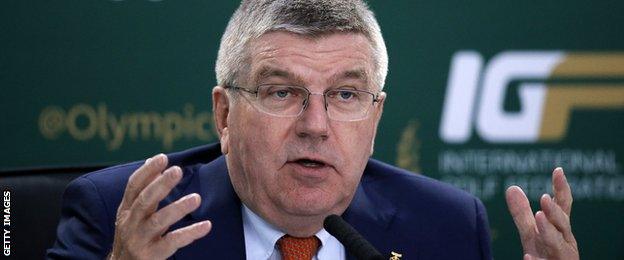 International Olympic Committee president Thomas Bach