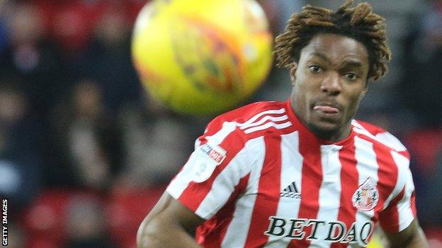 Kazaiah Sterling in action for Sunderland