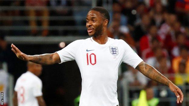 Raheem Sterling in an England shirt