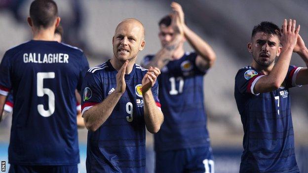 Scotland's Steven Naismith after the 2-1 win over Cyprus in Nicosia