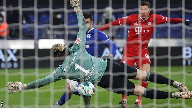 Robert Lewandowski scores for Bayern Munich