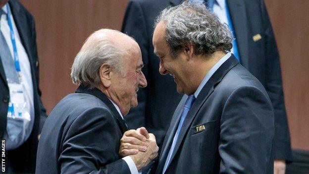 Fifa president Sepp Blatter (left) and Michel Platini