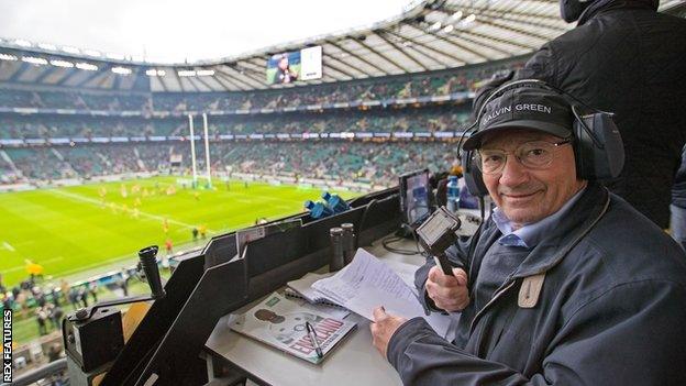 Ian Robertson during his final commentary at Twickenham