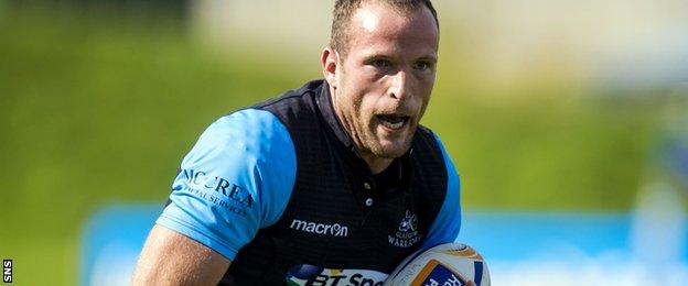 James Eddie carries for Glasgow Warriors