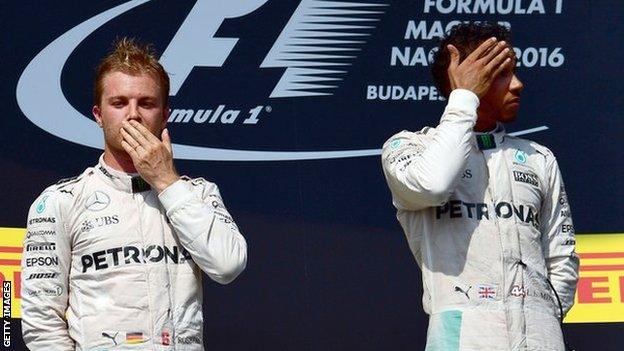 Nico Rosberg and Lewis Hamilton