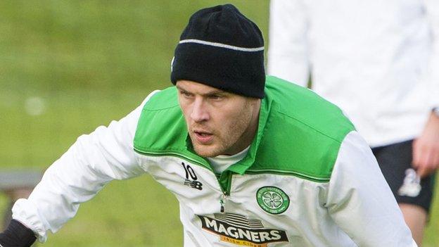 Celtic's Anthony Stokes in training