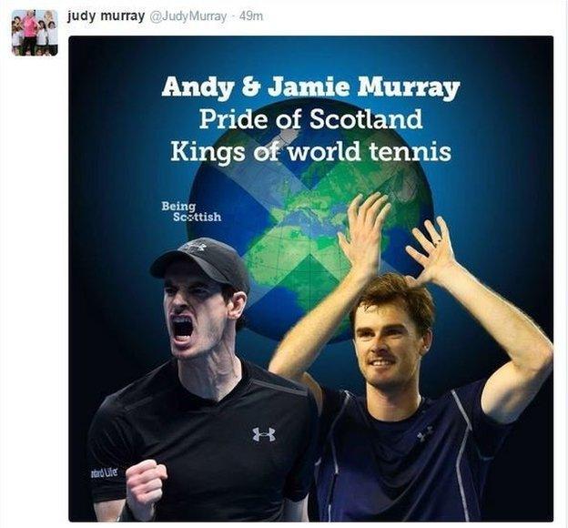 Judy Murray's tweet