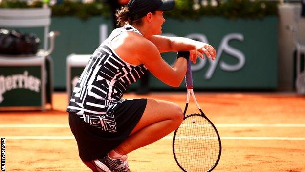 Ashleigh Barty celebrates