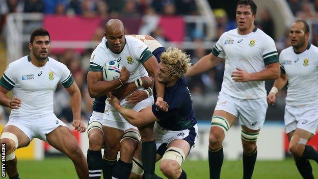 Scotland could not live with the power of the South Africans in the first half