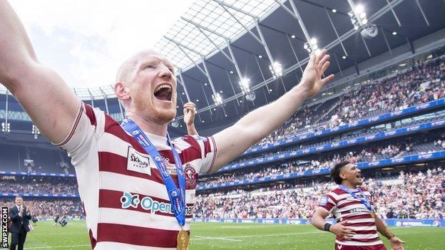 Liam Farrell won the Challenge Cup with Wigan Warriors this season, the third time he had won the competition with the club