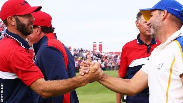 Dustin Johnson and Sergio Garcia