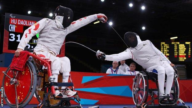 Wheelchair fencing