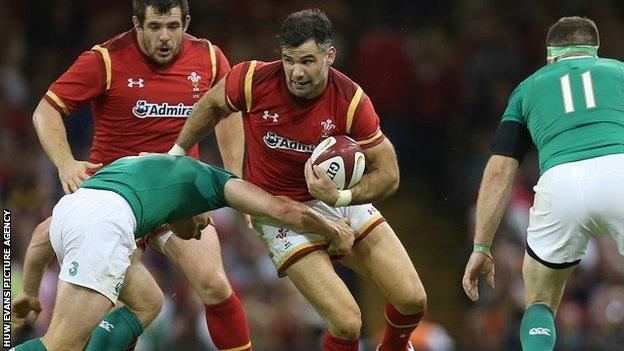 Mike Phillips in action for Wales against Ireland