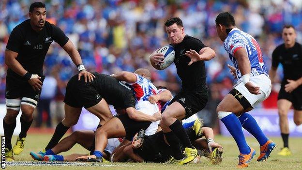 Samoa v New Zealand in June 2015