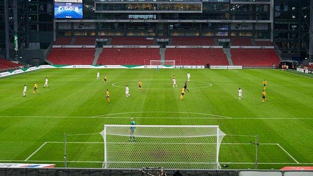 FC Copenhagen played AC Horsens in a game without fans a day before the Danish top-flight was suspended