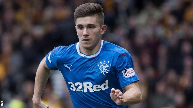 Declan John in action for Rangers