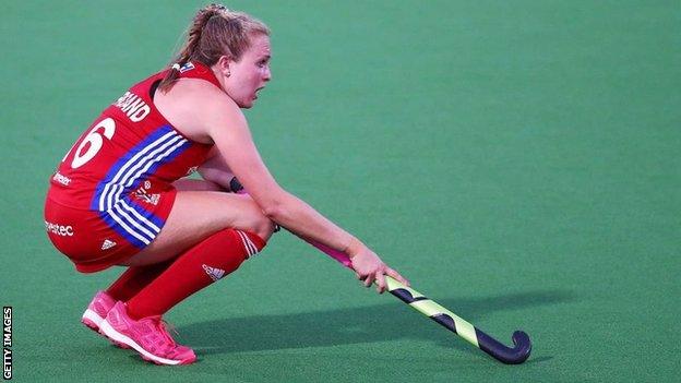 Emily Defroand, seen playing for Great Britain, has announced her retirement at the age of 26