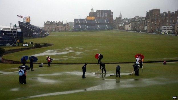 Flooding on Old Course at St Andrews