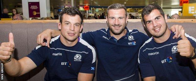 John Hardie, Rory Hughes and Stuart McInally are looking forward to Scotland debuts